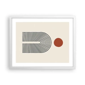 Poszter fekete keretben - Formák és színek vonzalma - 50x40 cm