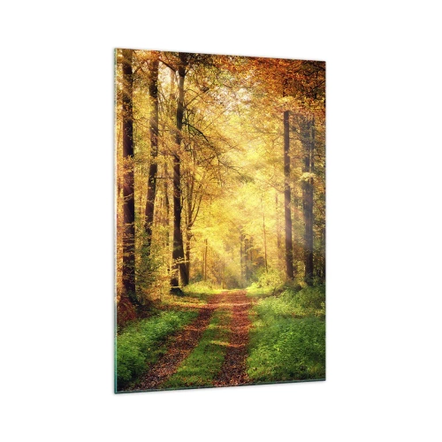 Üveg kép - Erdei, arany csend - 70x100 cm
