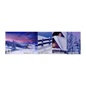 Fotótapéta Minta Premium Canvas - Csendes éj - Tájkép, Téli, Alpok - 100x30 cm