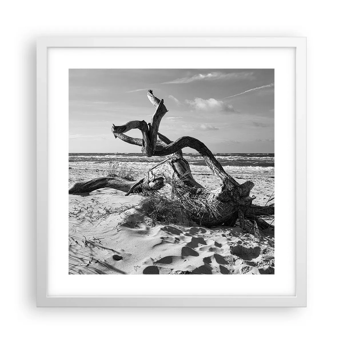 Poszter fekete keretben - Tengeri szobor - 40x40 cm