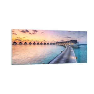 Üveg kép - Nyaralás – vissza a forrásokhoz - 100x40 cm