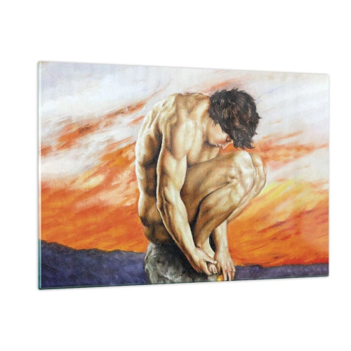 Üveg kép - Elmerülve önmagában - 120x80 cm
