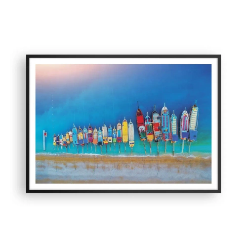 Poszter fehér keretben - Madártávlatból - 100x70 cm