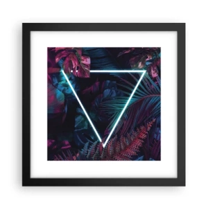 Poszter fehér keretben - Disco stílusú kert - 30x30 cm