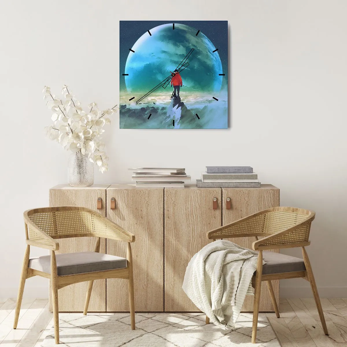 Falióra, Óra - Az új föld felfedezője - 40x40 cm