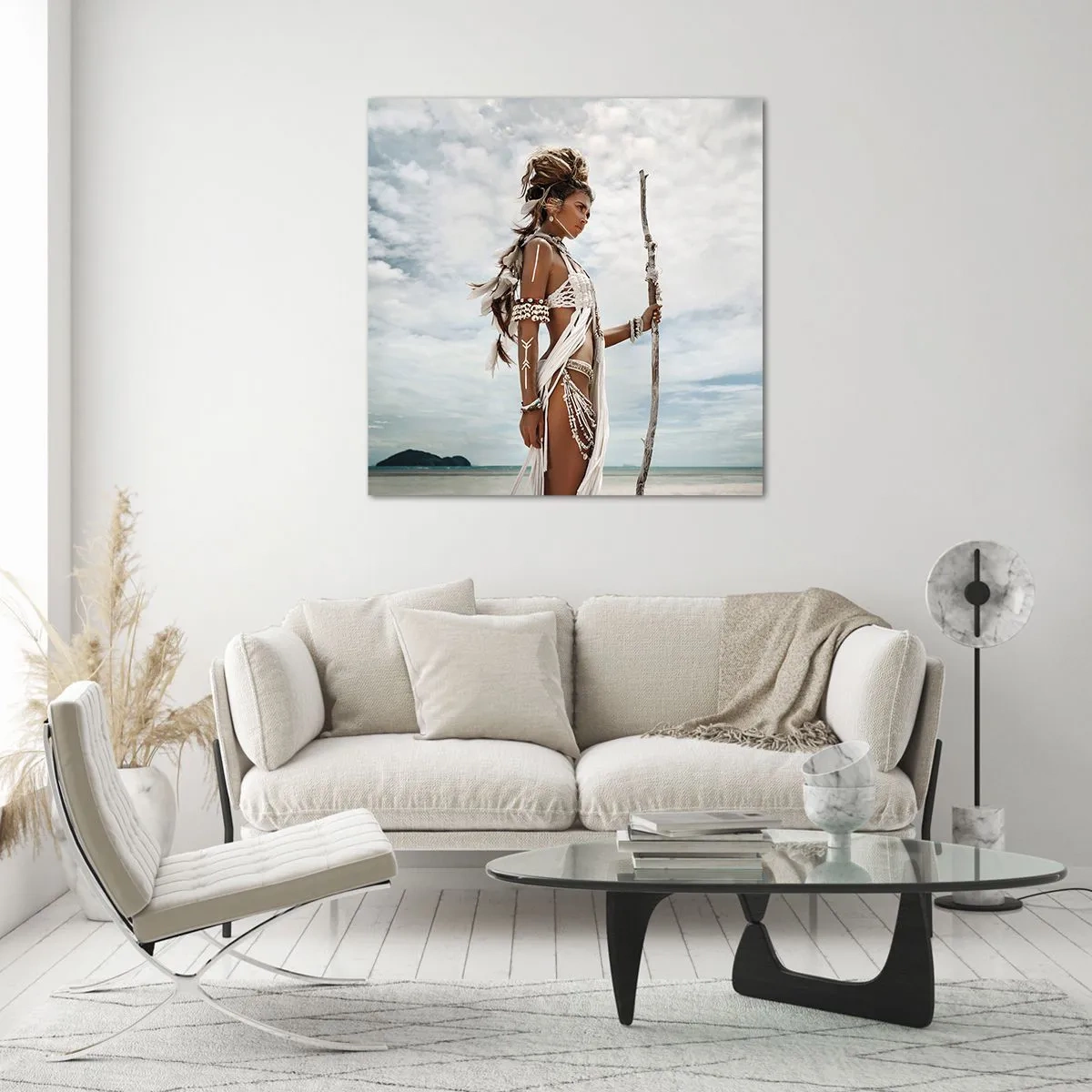 Üveg kép - A trópusok királynője - 60x60 cm