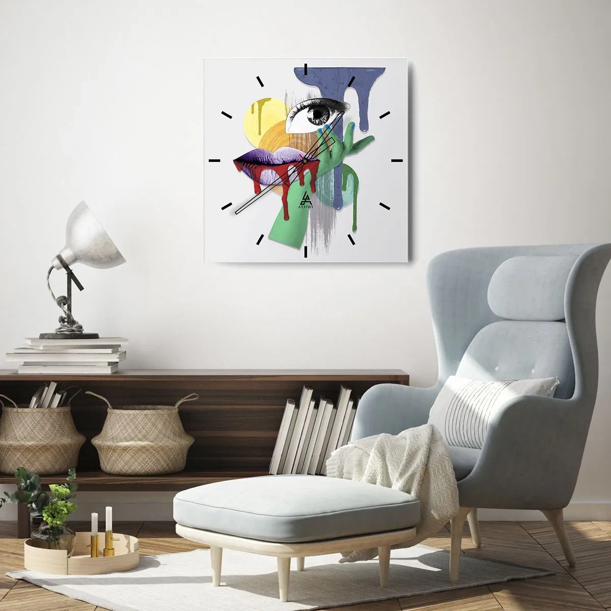 Falióra, Óra - Dekonstruált portré - 40x40 cm