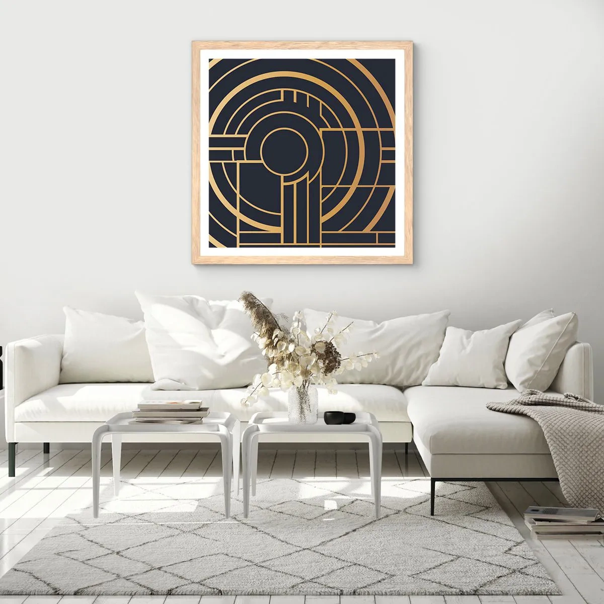 Poszter világos tölgy keretben - A dolgok fordulatai - 60x60 cm