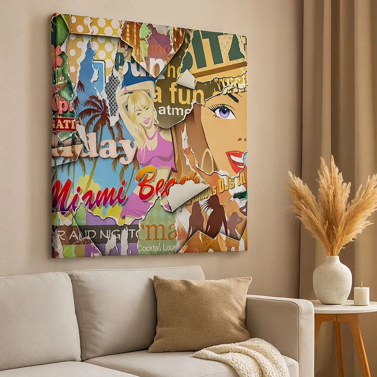 Vászonkép - Nyári visszaemlékezések - 30x30 cm