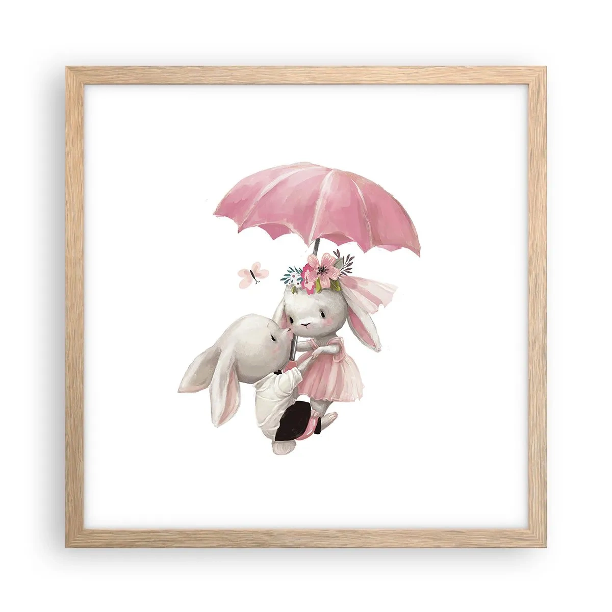 Poszter világos tölgy keretben - Ez a szerelem - 40x40 cm