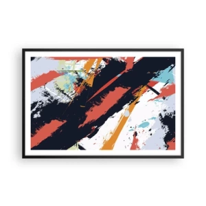 Poszter fehér keretben - Dinamikus kompozíció - 91x61 cm