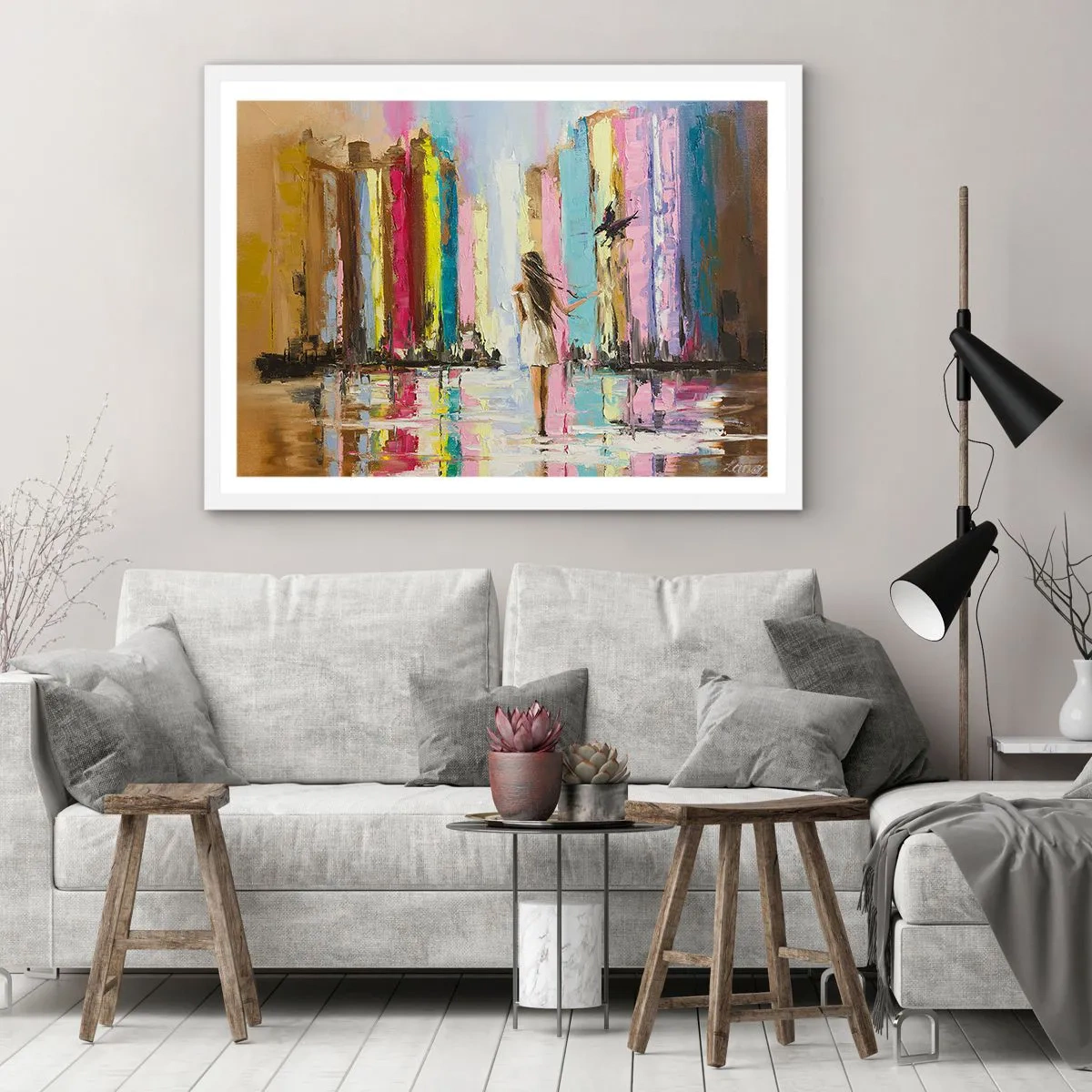 Poszter fekete keretben - Kövessél - 40x30 cm