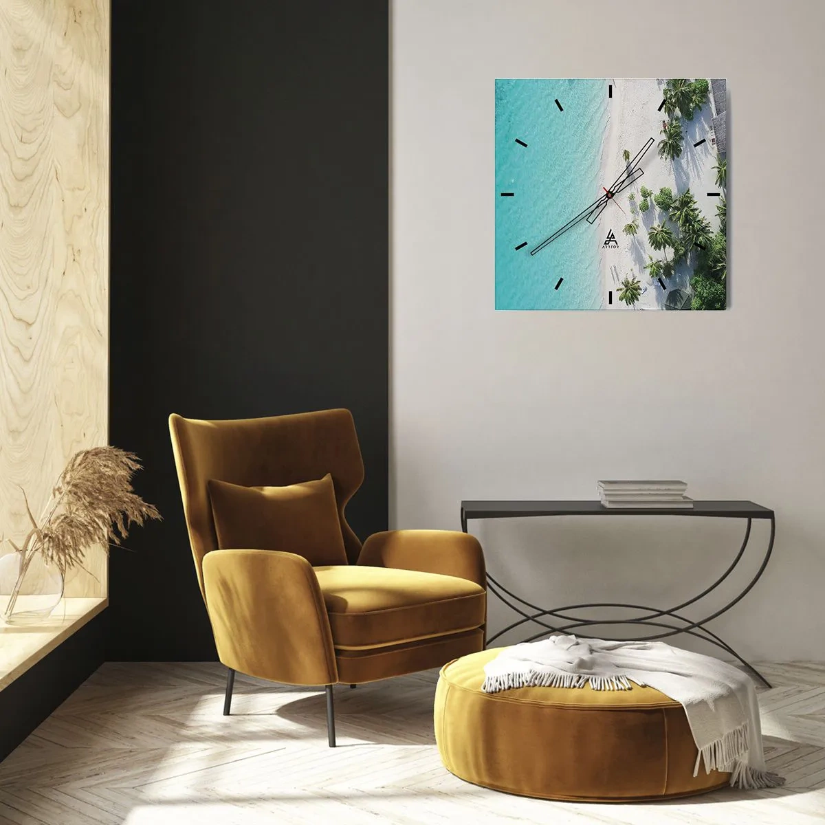 Falióra, Óra - Nyaralás a paradicsomban - 40x40 cm