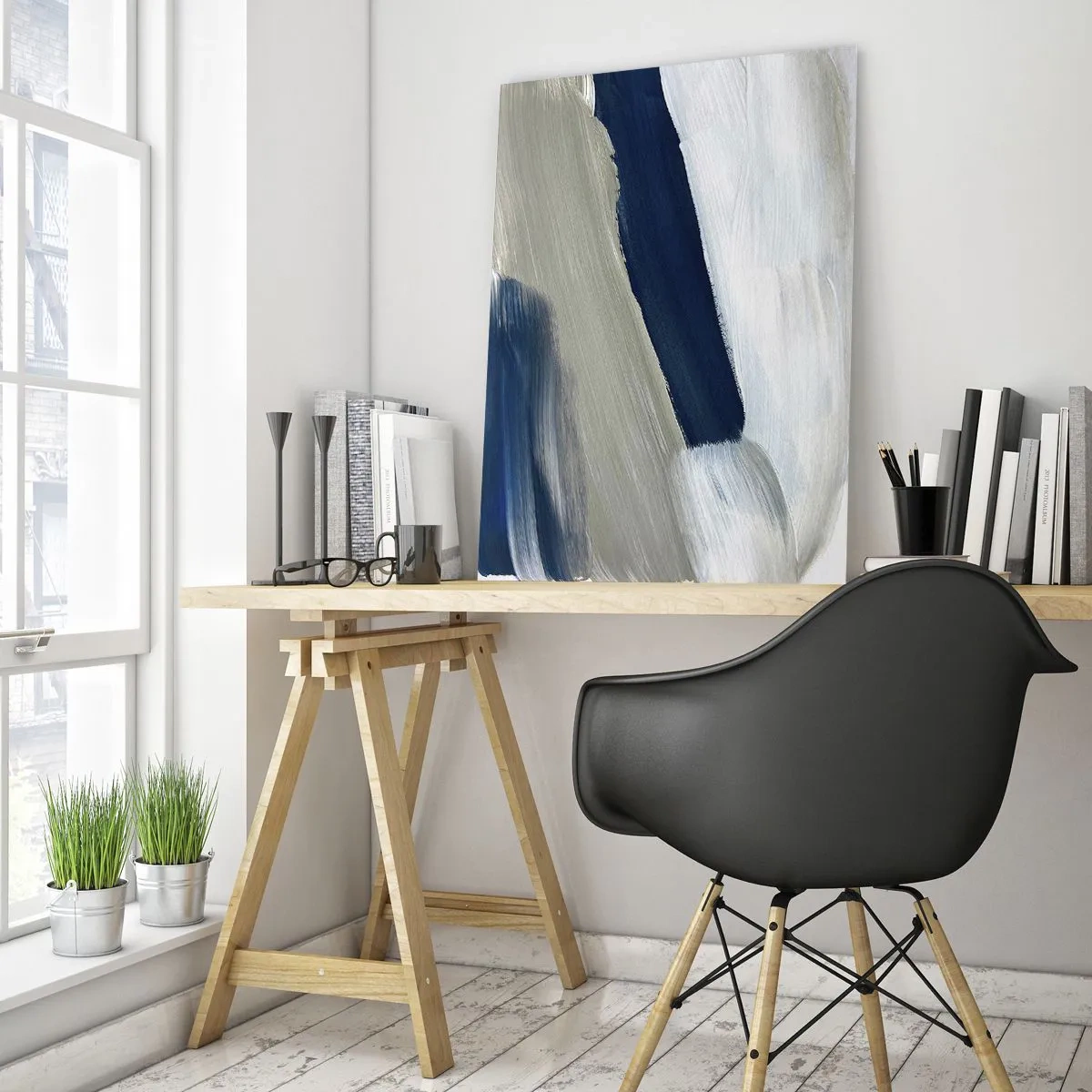 Üveg kép - Találkozás a fehérrel - 50x70 cm