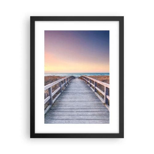 Poszter fehér keretben - Balti esti aurora - 30x40 cm