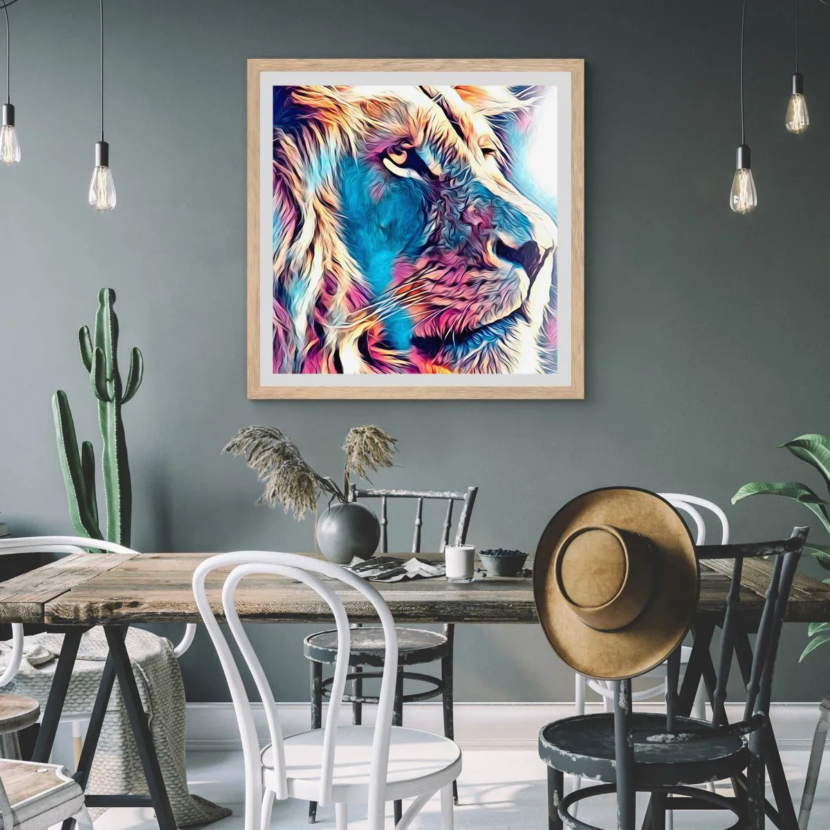 Poszter világos tölgy keretben - A természet bölcsessége - 30x30 cm