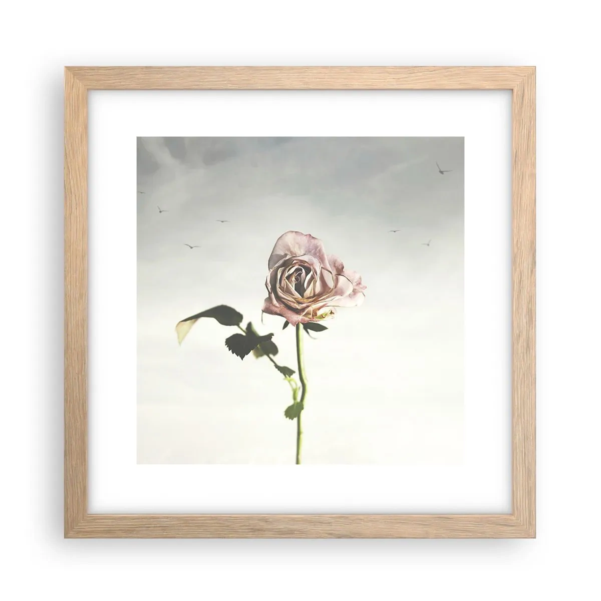 Poszter világos tölgy keretben - Tavasz üdvözlése - 30x30 cm