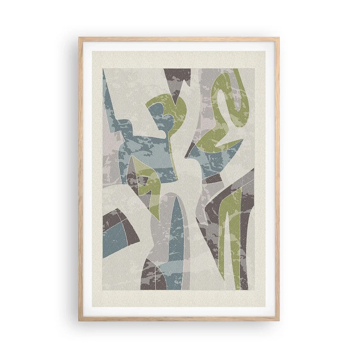 Poszter világos tölgy keretben - Kompozíció üveg mögött - 70x100 cm