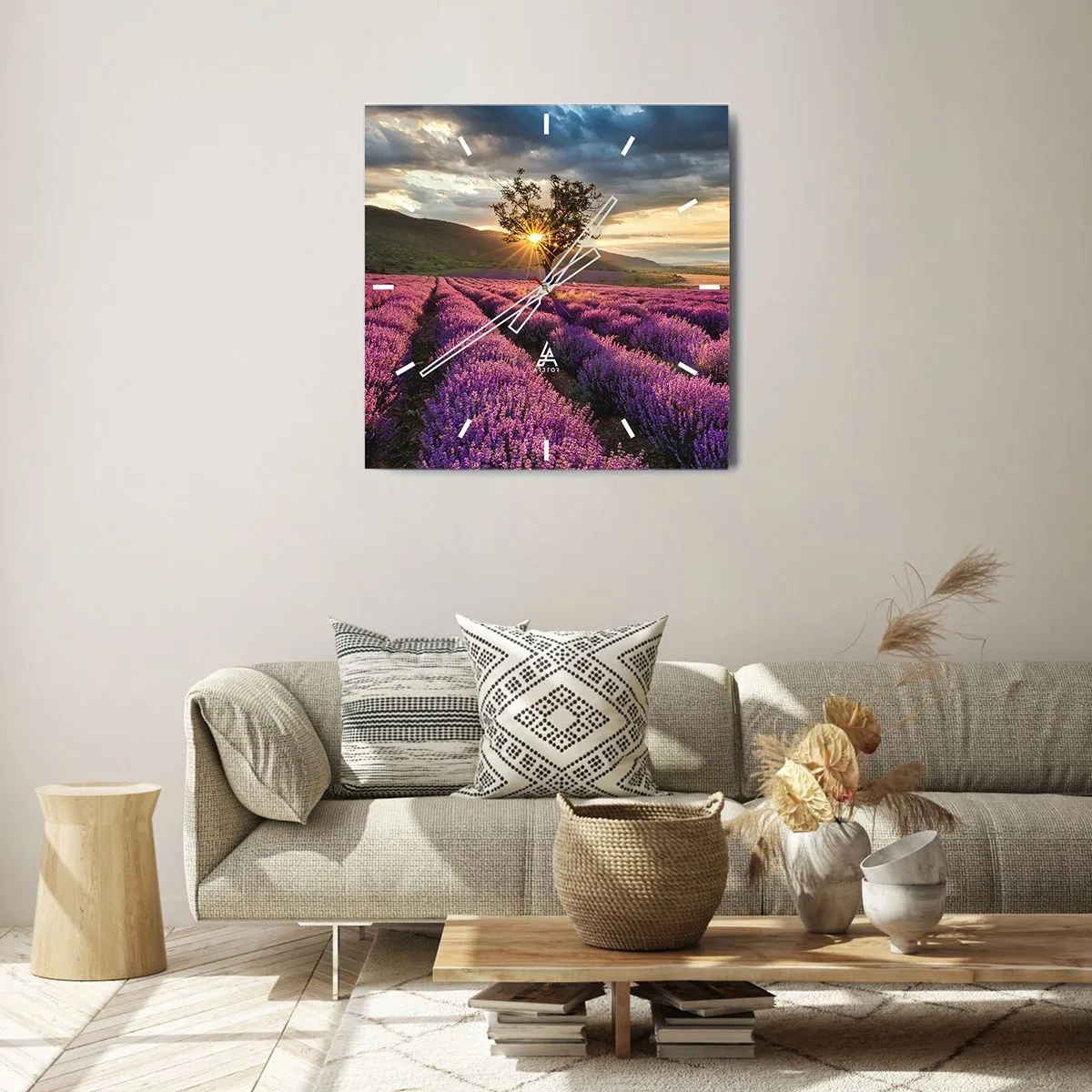 Falióra, Óra - Lila színű illat - 40x40 cm