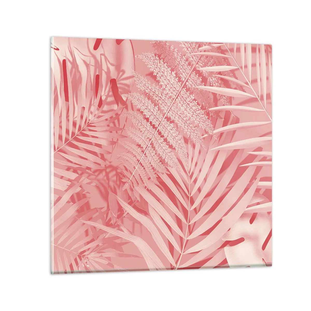 Üveg kép - Rózsaszín koncepció - 70x70 cm