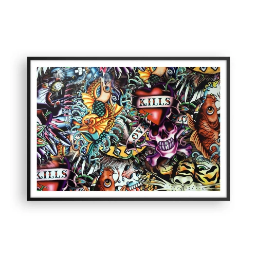 Poszter fehér keretben - A tetováló művész álma - 100x70 cm