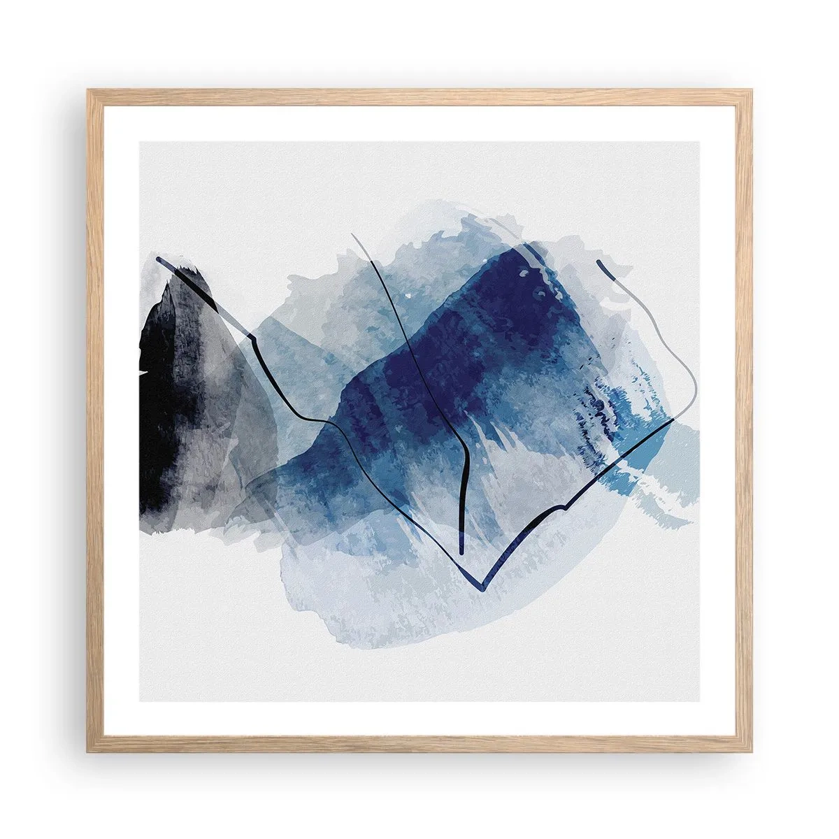Poszter világos tölgy keretben - Jéghegy - 60x60 cm