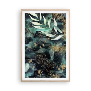 Poszter világos tölgy keretben - Elvarázsolt kert - 61x91 cm