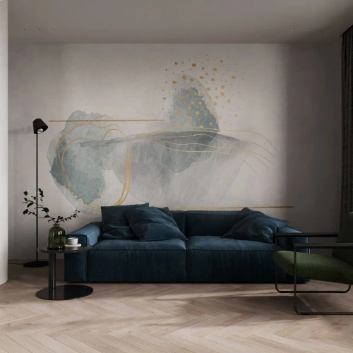 Fotótapéta Premium Sand - A szürkeség és az arany kapcsolatáról - Absztrakció, Darab, Érdekes formák - 150x105 cm