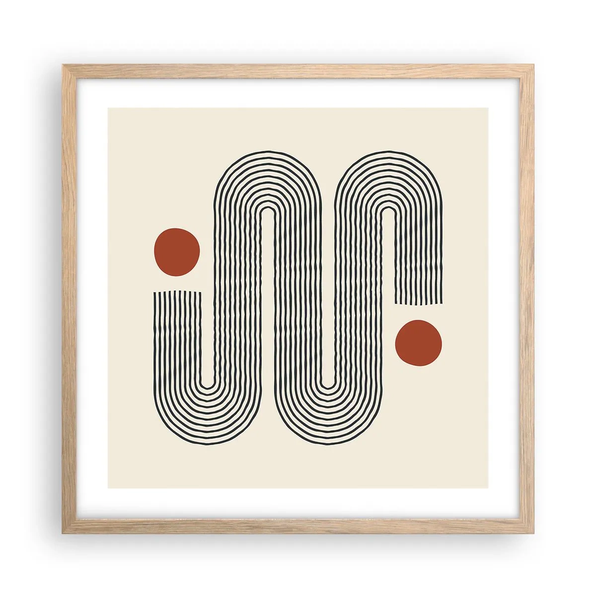 Poszter világos tölgy keretben - Elejétől végéig - 50x50 cm