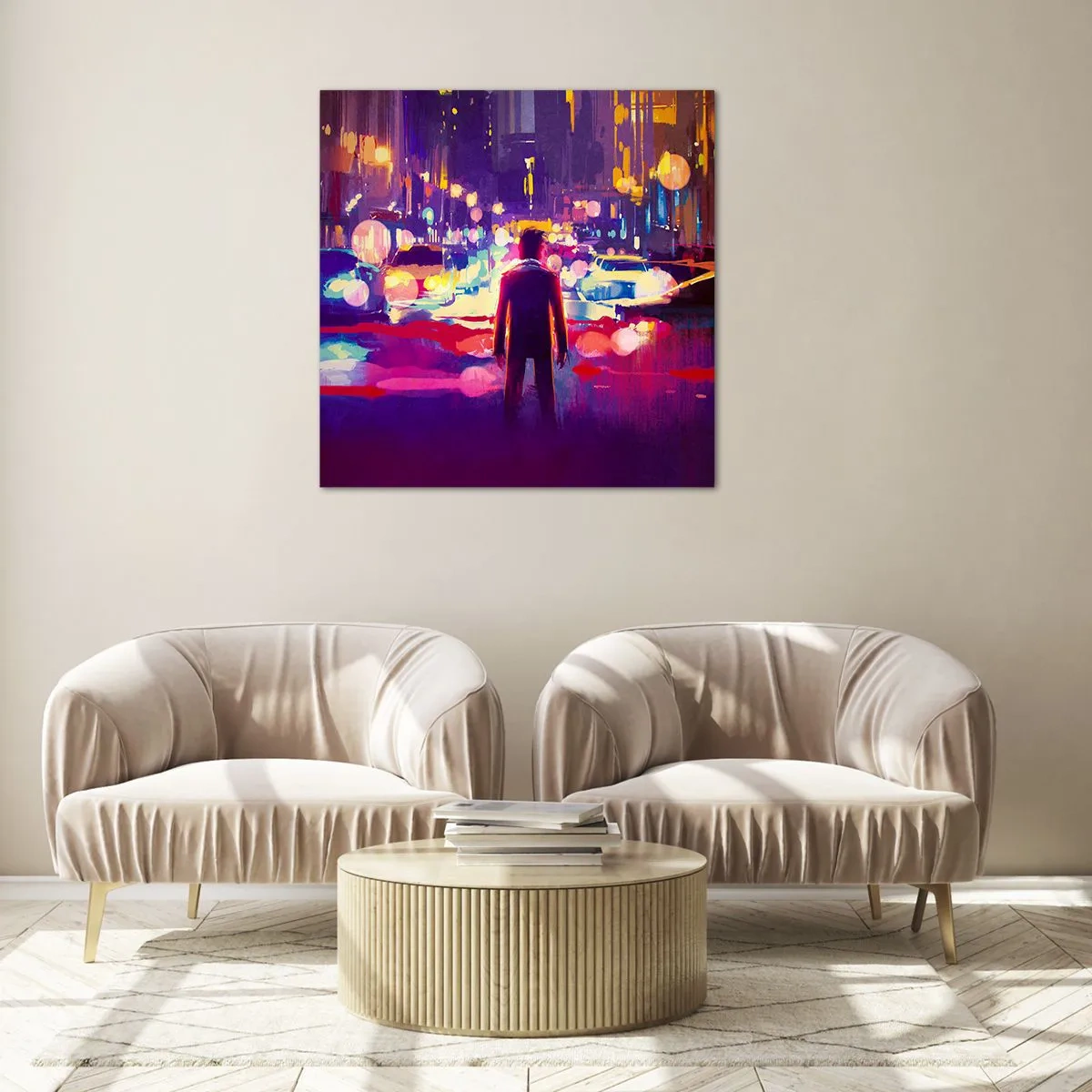 Üveg kép - Elmerülve a fényben - 40x40 cm