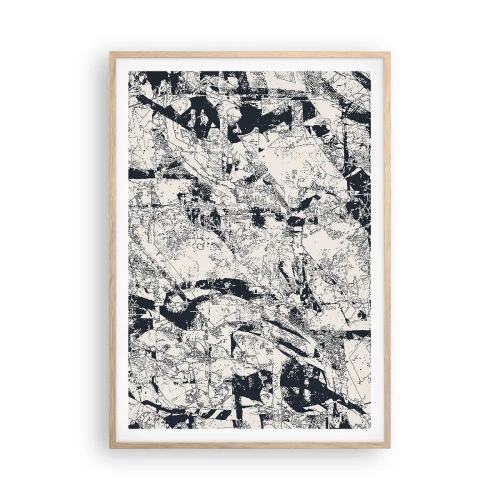 Poszter világos tölgy keretben - Az ellentétek egymásba fonódása - 70x100 cm