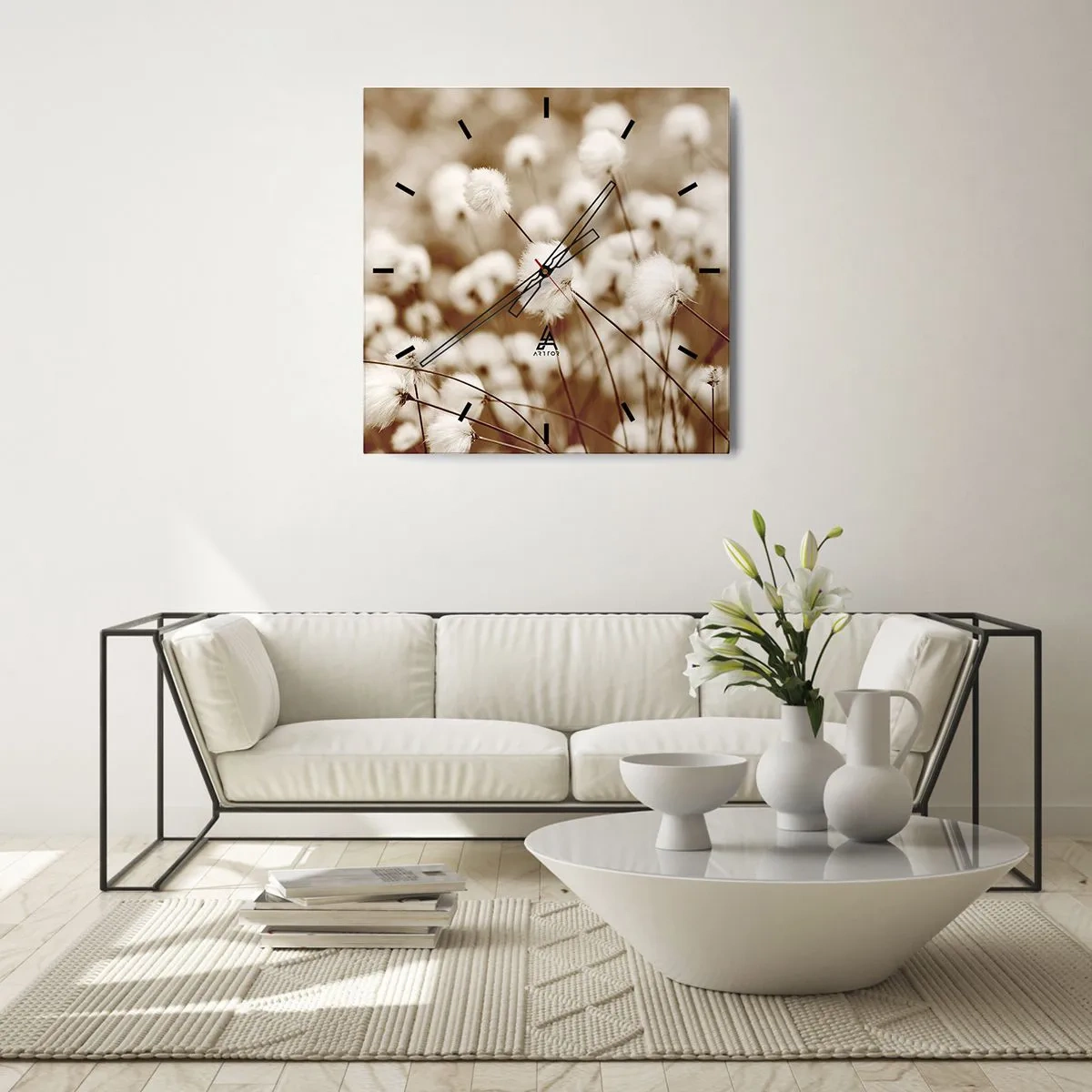 Falióra, Óra - Bolyhos termés - 40x40 cm