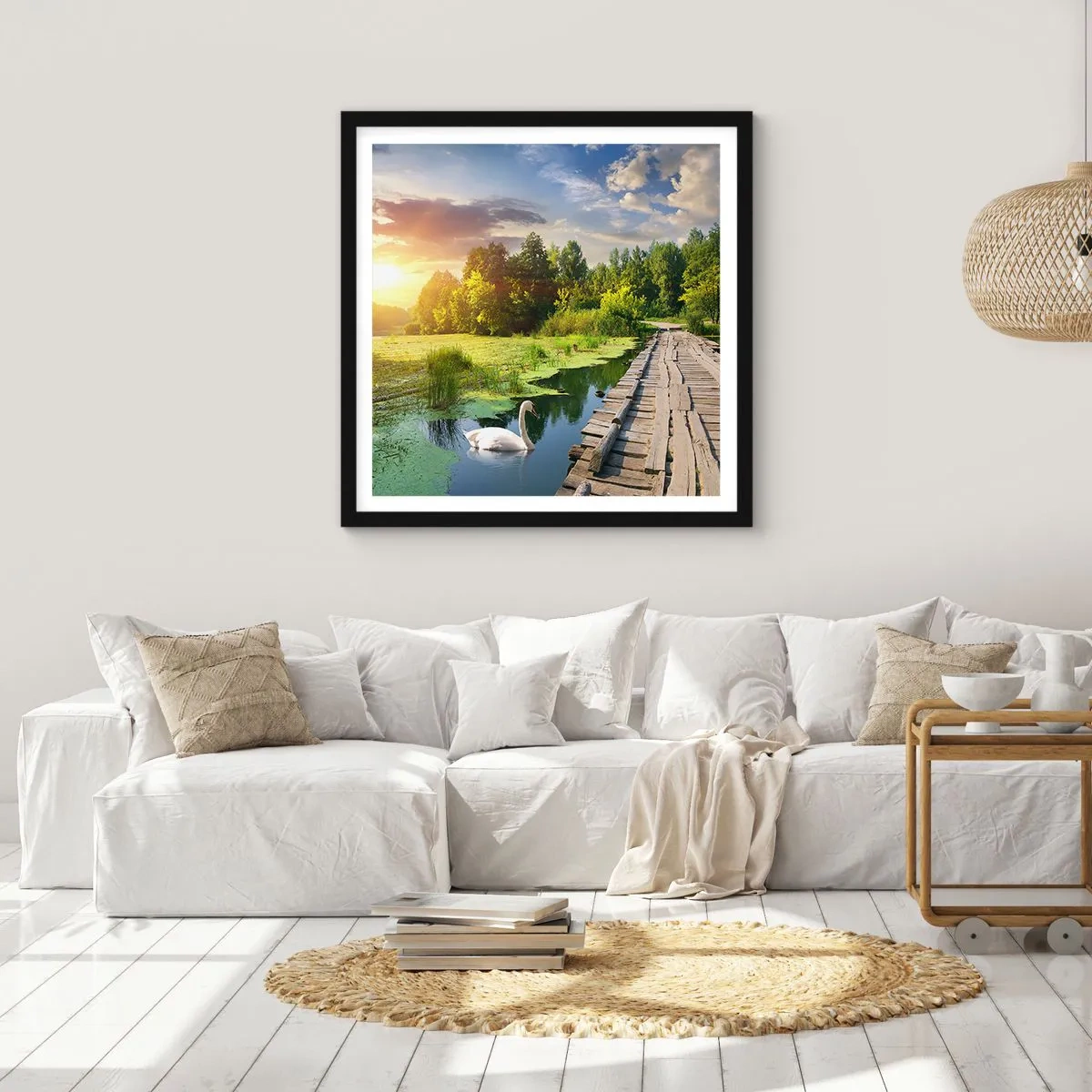 Poszter fehér keretben - Nyár, mindenhol nyár - 60x60 cm