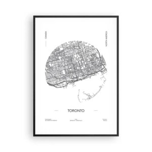 Poszter fehér keretben - Toronto anatómiája - 70x100 cm