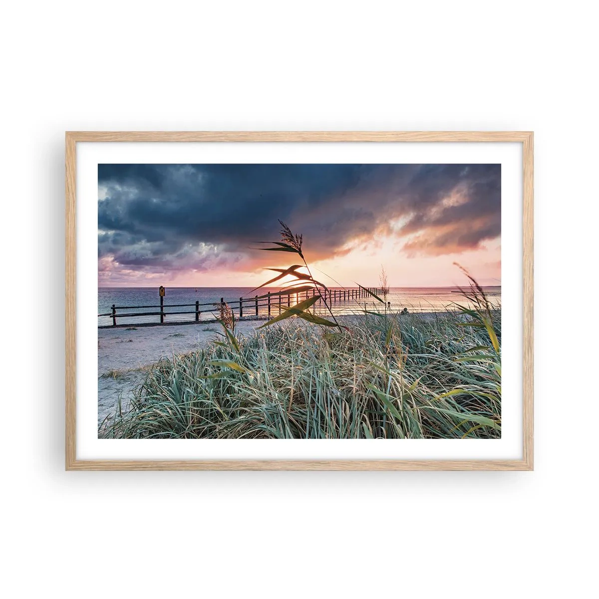 Poszter világos tölgy keretben - Nem múlik el a széllel - 70x50 cm