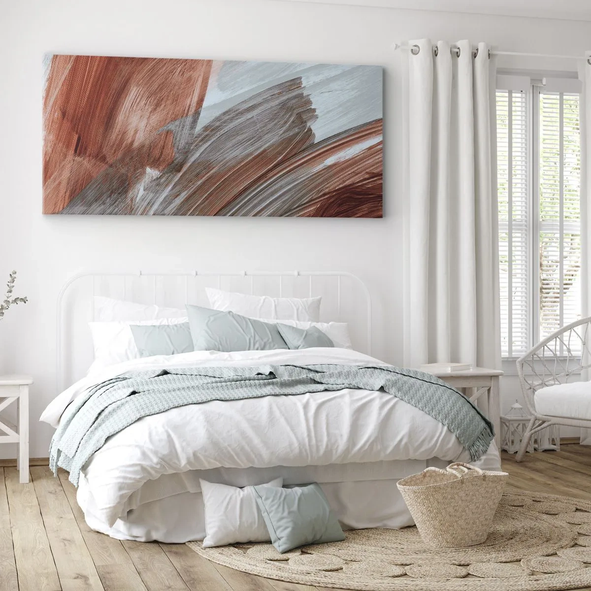 Vászonkép - Őszi és szeles absztrakció - 100x40 cm