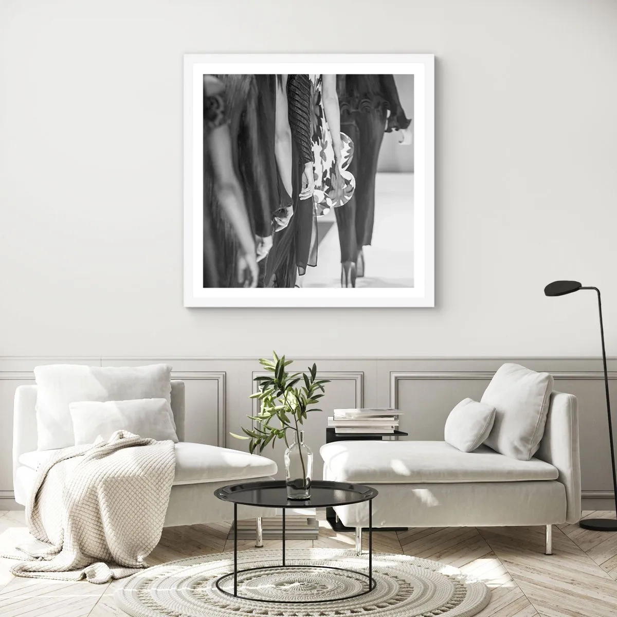 Poszter fekete keretben - Stílusos felvonulás - 60x60 cm