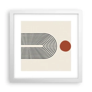 Poszter fekete keretben - Formák és színek vonzalma - 30x30 cm
