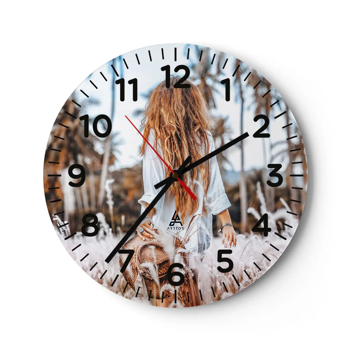 Falióra, Óra - Fűbolyhból született - 40x40 cm