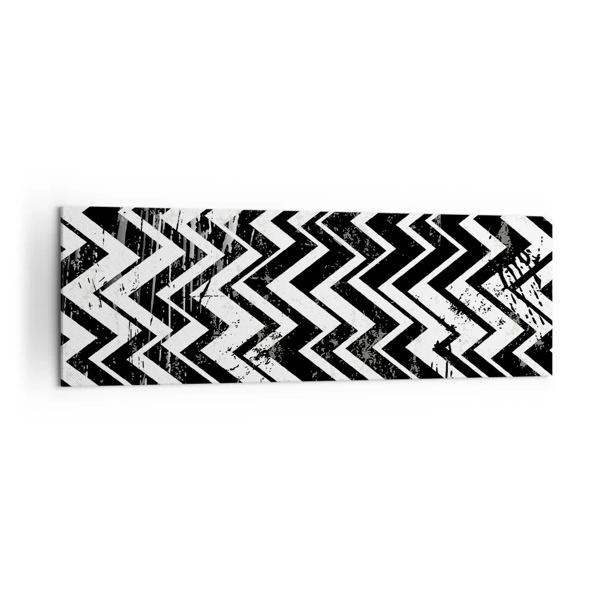 Vászonkép - Zyg-fehér, zag-fekete - 160x50 cm