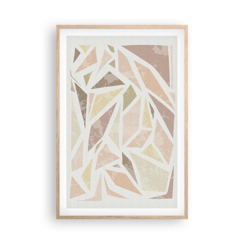 Poszter világos tölgy keretben - Üvegfestmény kompozíció - 61x91 cm