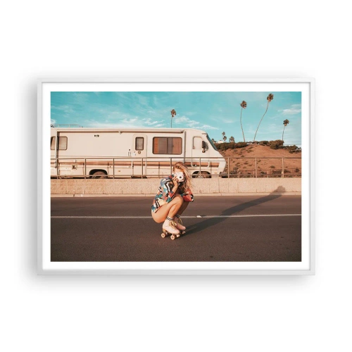 Poszter fekete keretben - Mosolyt kérek! - 100x70 cm