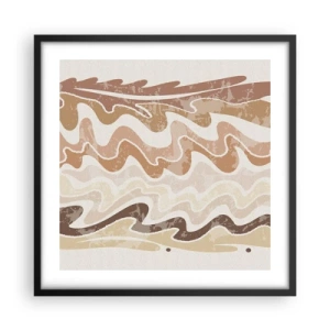 Poszter fehér keretben - Jó energia - jó érzelmek - 50x50 cm