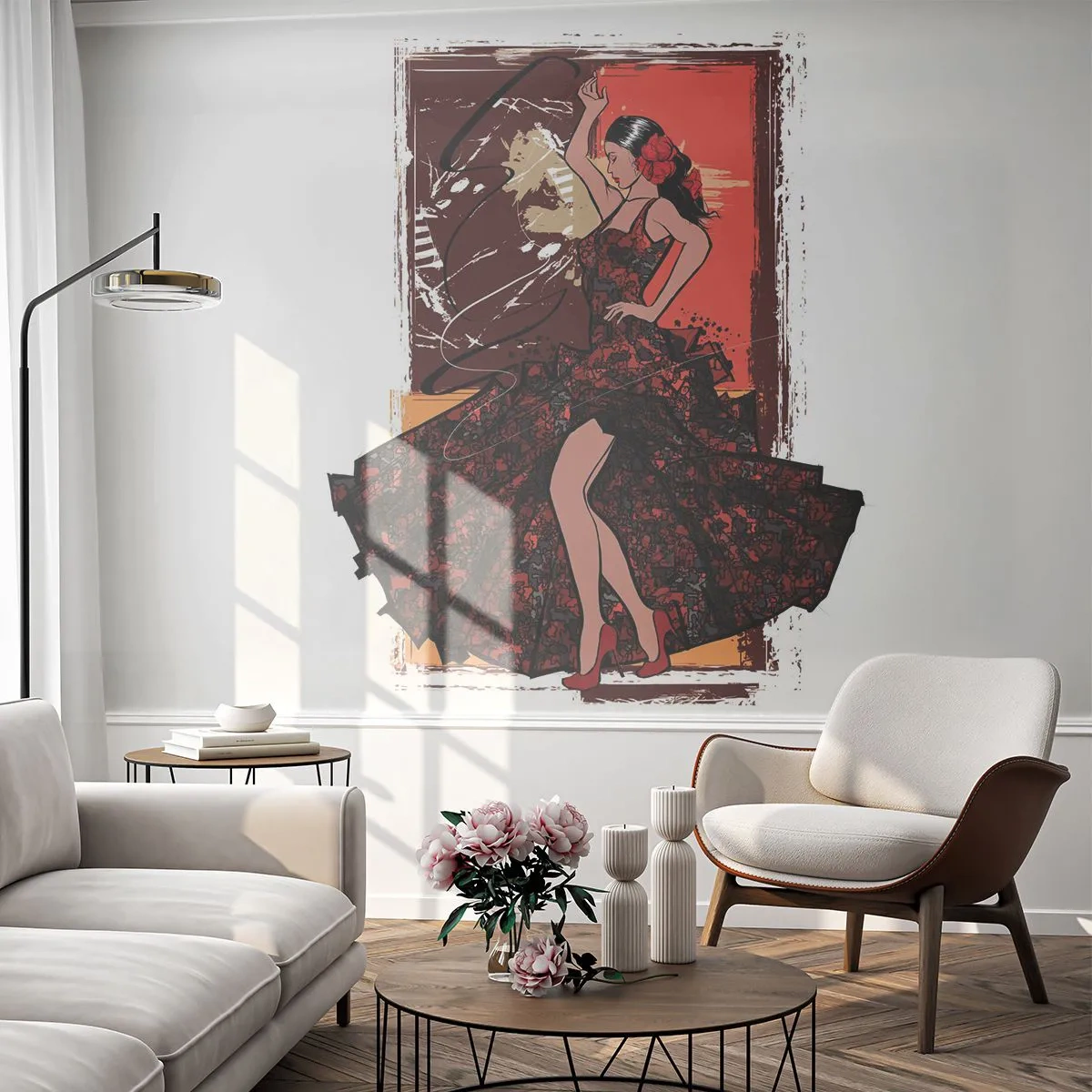 Öntapadós Fotótapéta Deluxe Sticker - A szív ritmusában - Táncos, Flamenco, Tánc - 350x256 cm