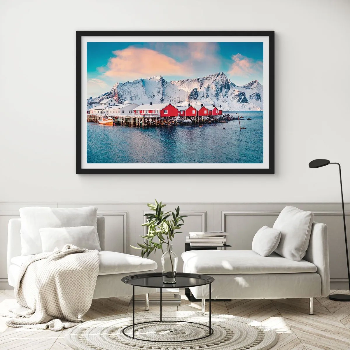 Poszter fehér keretben - Északi zug - 70x50 cm