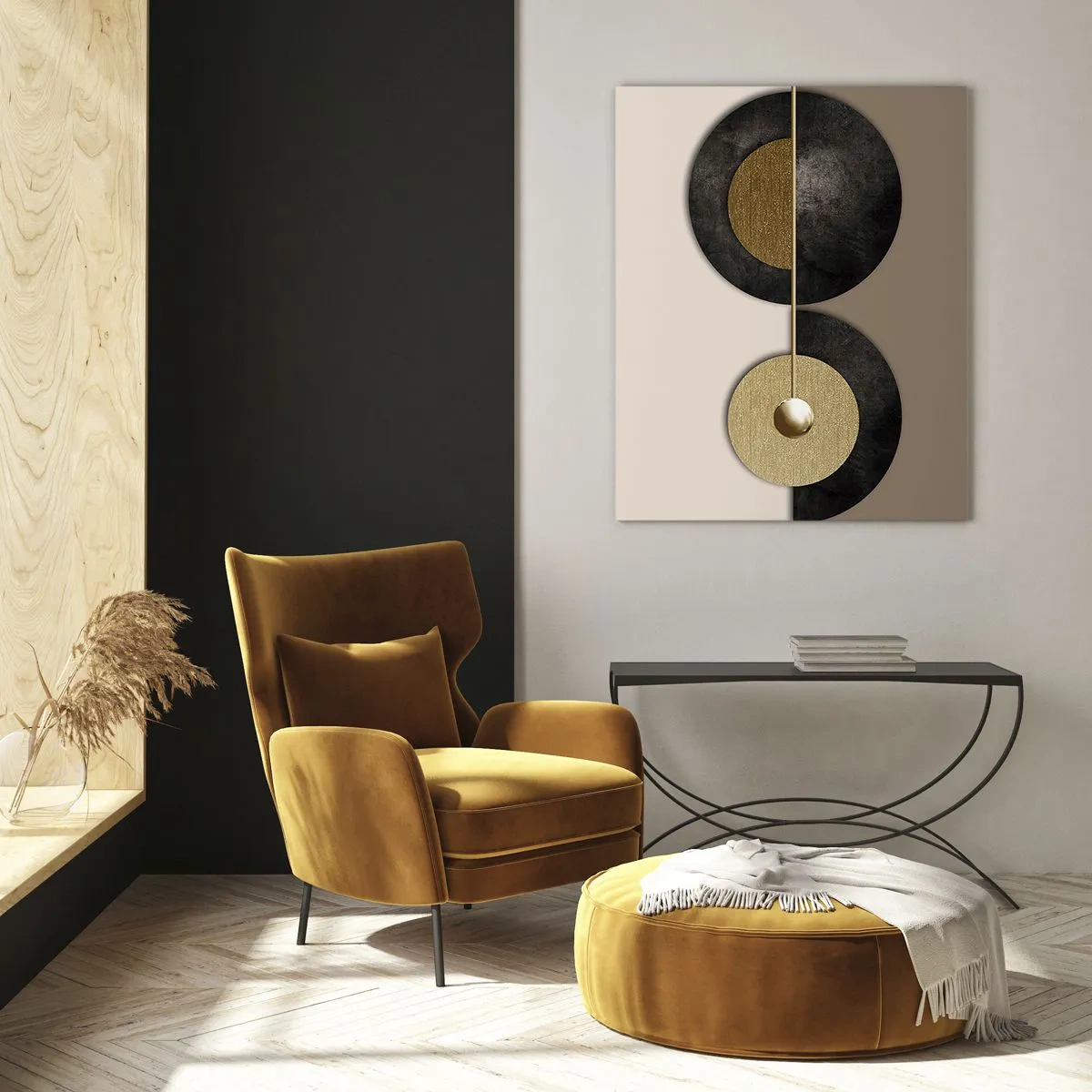 Üveg kép - Variációk egy kör körül - 70x100 cm