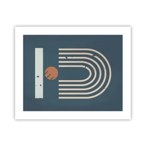 Poszter - Geometria sötétkék háttéren - 50x40 cm