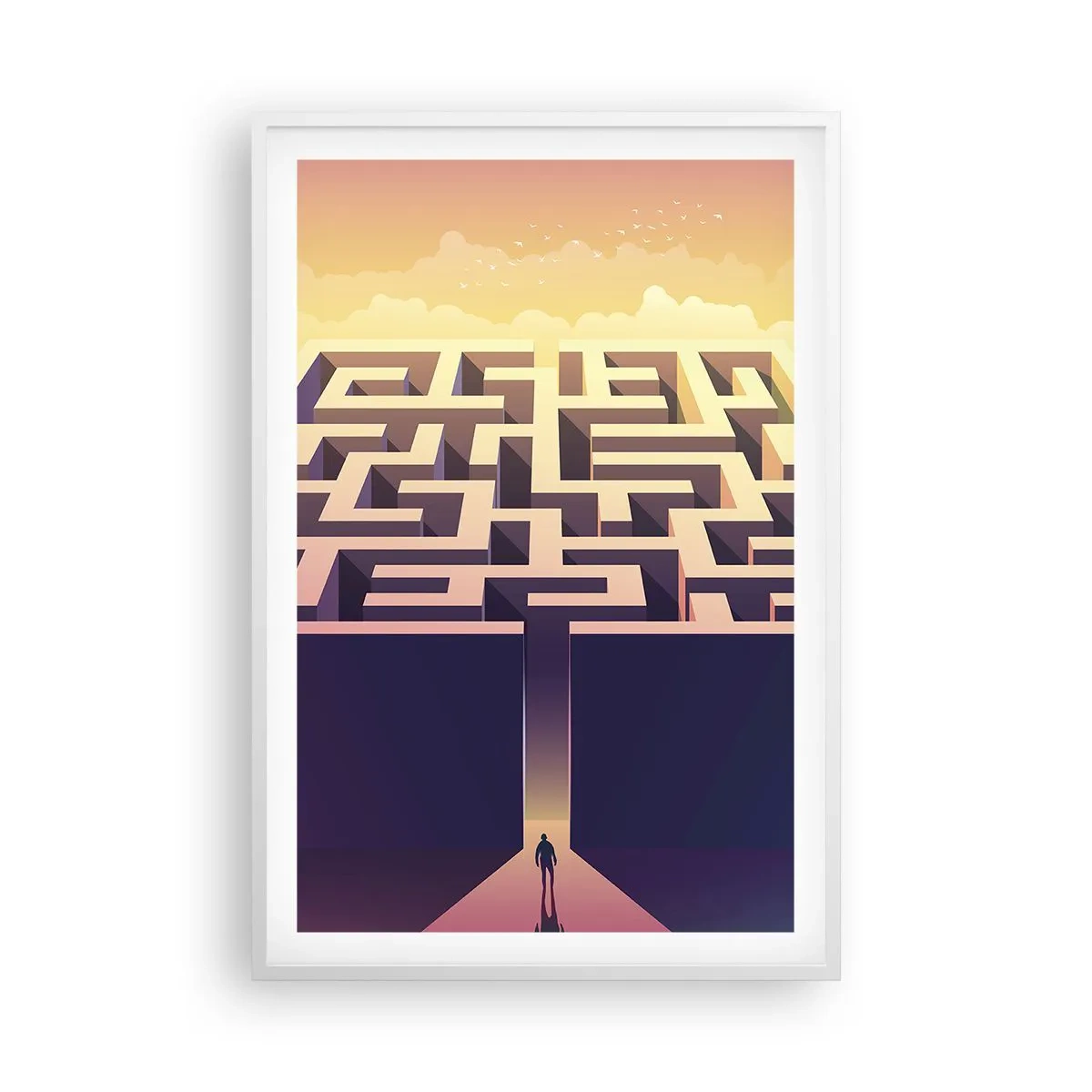 Poszter fekete keretben - Döntés ideje - 61x91 cm