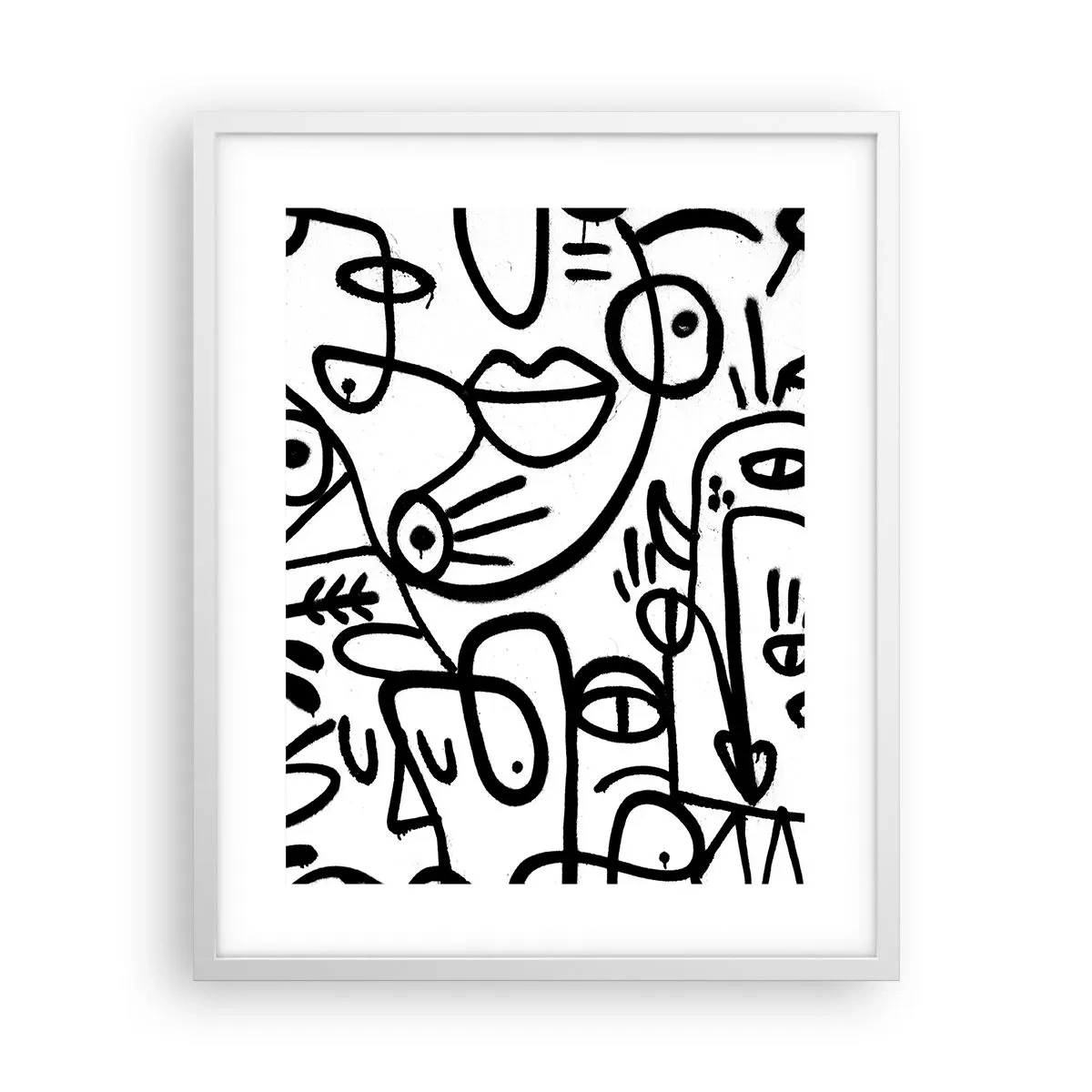 Poszter fekete keretben - Arcok és délibábok - 40x50 cm