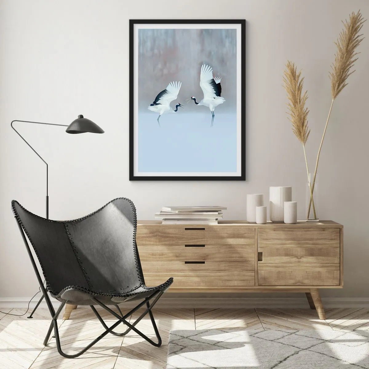 Poszter fehér keretben - Tánc a ködben - 40x50 cm